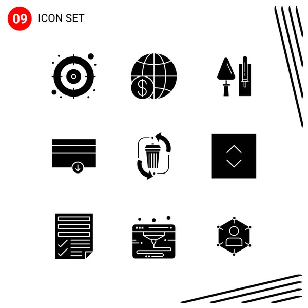 Conjunto Iconos Creativos Universales Simplemente Vector Ilustraciones Para Aplicaciones Web — Vector de stock