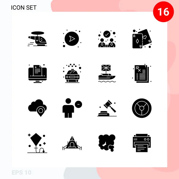 Conjunto Iconos Creativos Universales Simplemente Vector Ilustraciones Para Aplicaciones Web — Archivo Imágenes Vectoriales