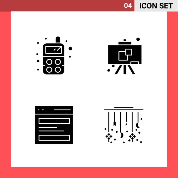 Conjunto Iconos Creativos Universales Simplemente Vector Ilustraciones Para Aplicaciones Web — Archivo Imágenes Vectoriales