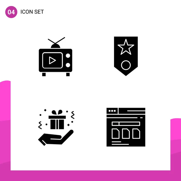 Set Universal Creative Icons Simply Vector Illustrations Web Mobile Apps — Stock Vector