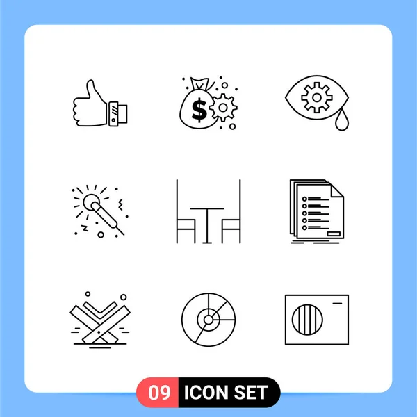 Conjunto Iconos Creativos Universales Simplemente Vector Ilustraciones Para Aplicaciones Web — Vector de stock