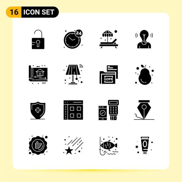 Conjunto Iconos Creativos Universales Simplemente Vector Ilustraciones Para Aplicaciones Web — Archivo Imágenes Vectoriales