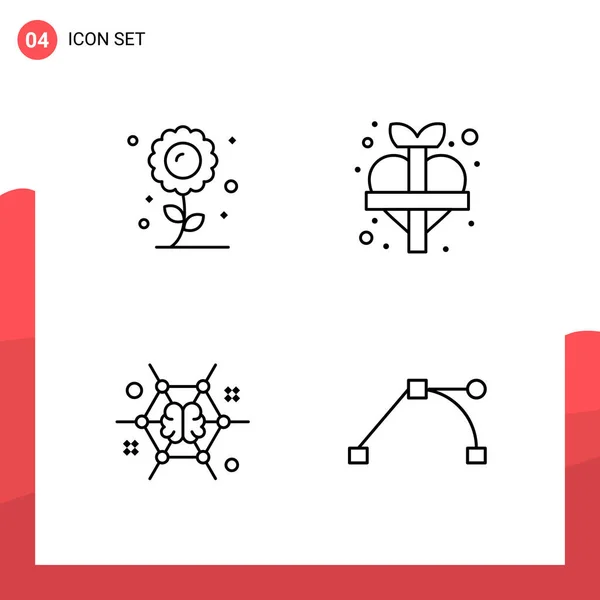 Conjunto Iconos Creativos Universales Simplemente Vector Ilustraciones Para Aplicaciones Web — Vector de stock