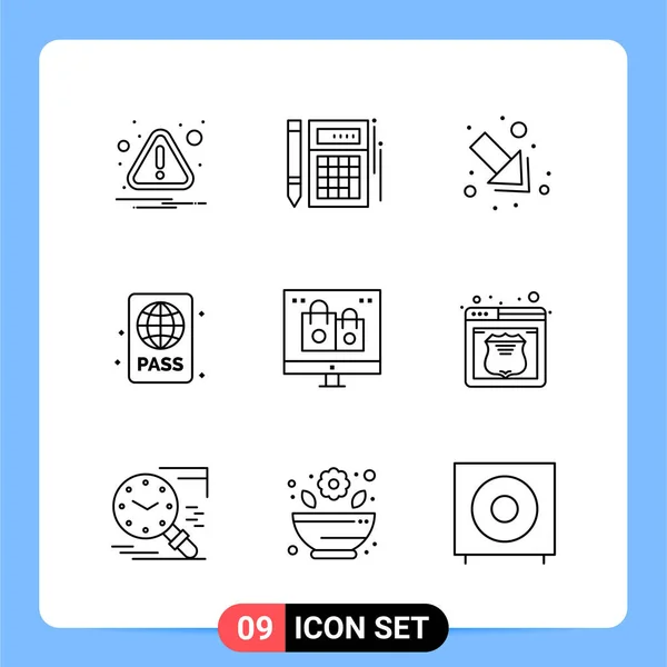 Conjunto Iconos Creativos Universales Simplemente Vector Ilustraciones Para Aplicaciones Web — Archivo Imágenes Vectoriales