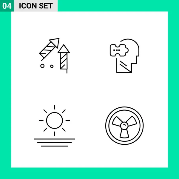 Conjunto Iconos Creativos Universales Simplemente Vector Ilustraciones Para Aplicaciones Web — Archivo Imágenes Vectoriales