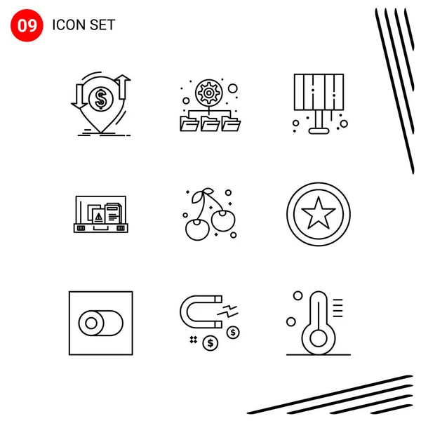 Conjunto Iconos Creativos Universales Simplemente Vector Ilustraciones Para Aplicaciones Web — Vector de stock