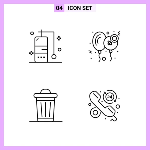 Conjunto Iconos Creativos Universales Simplemente Vector Ilustraciones Para Aplicaciones Web — Vector de stock