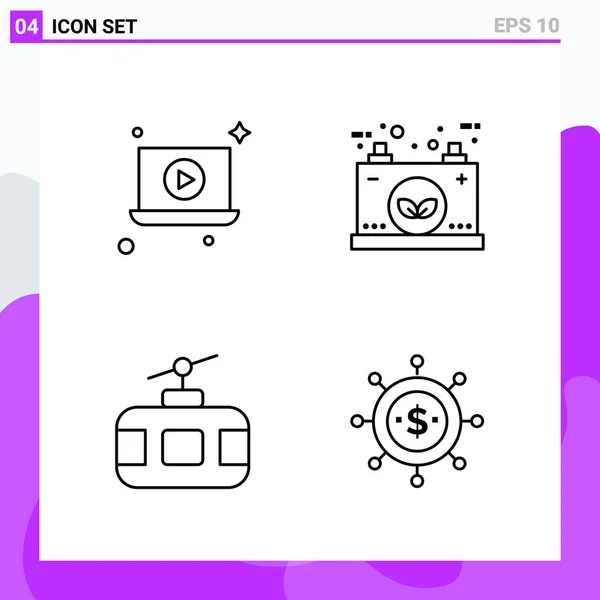 Conjunto Iconos Creativos Universales Simplemente Vector Ilustraciones Para Aplicaciones Web — Vector de stock