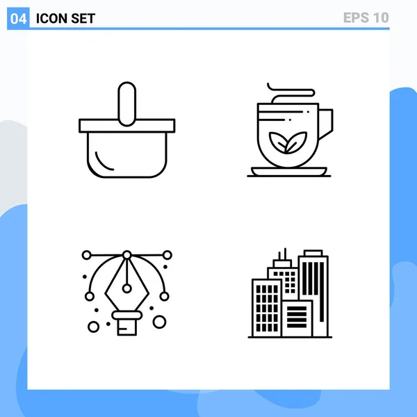 Conjunto Iconos Creativos Universales Simplemente Vector Ilustraciones Para Aplicaciones Web — Vector de stock