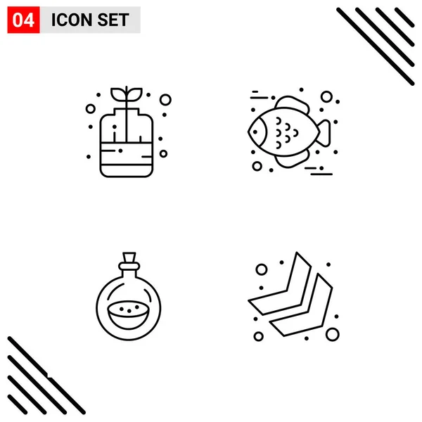 Conjunto Iconos Creativos Universales Simplemente Vector Ilustraciones Para Aplicaciones Web — Vector de stock