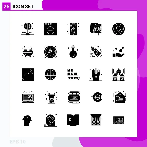 Set de 25 iconos de negocio universales Vector — Vector de stock