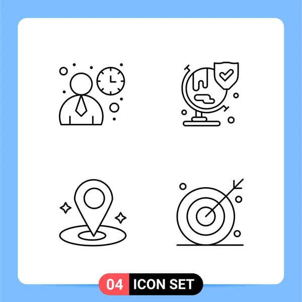 Conjunto Iconos Creativos Universales Simplemente Vector Ilustraciones Para Aplicaciones Web — Vector de stock