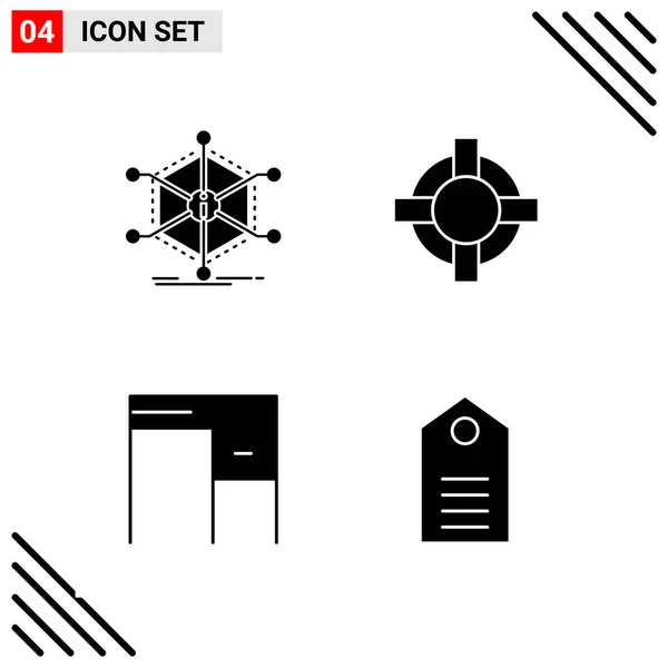 Conjunto Iconos Creativos Universales Simplemente Vector Ilustraciones Para Aplicaciones Web — Vector de stock