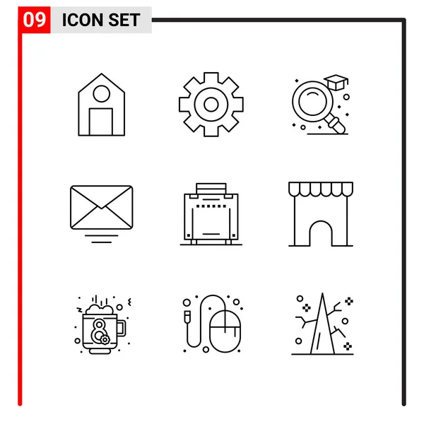 Set Universal Creative Icons Simply Vector Illustrations Web Mobile Apps — Stock Vector