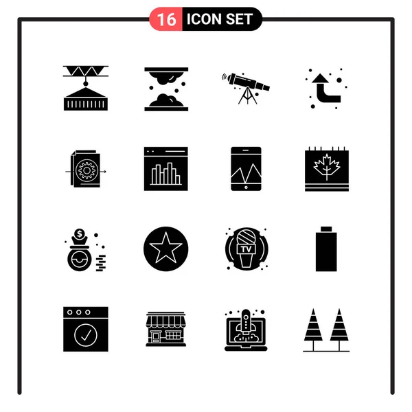 Conjunto Iconos Creativos Universales Simplemente Vector Ilustraciones Para Aplicaciones Web — Archivo Imágenes Vectoriales