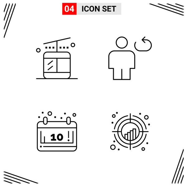 Conjunto Iconos Creativos Universales Simplemente Vector Ilustraciones Para Aplicaciones Web — Vector de stock