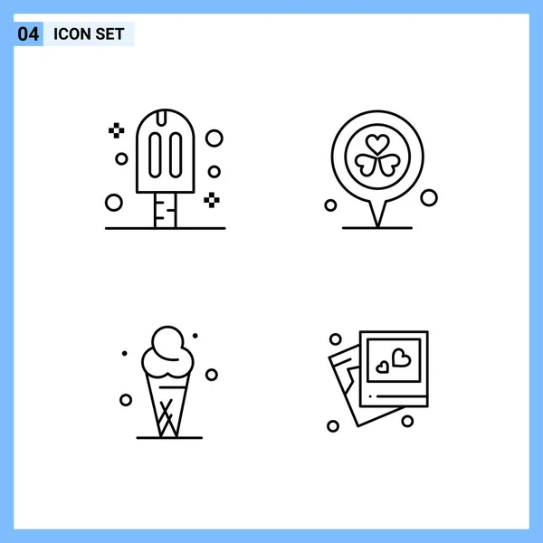 Conjunto Iconos Creativos Universales Simplemente Vector Ilustraciones Para Aplicaciones Web — Vector de stock