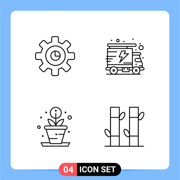 Conjunto Iconos Creativos Universales Simplemente Vector Ilustraciones Para Aplicaciones Web — Archivo Imágenes Vectoriales