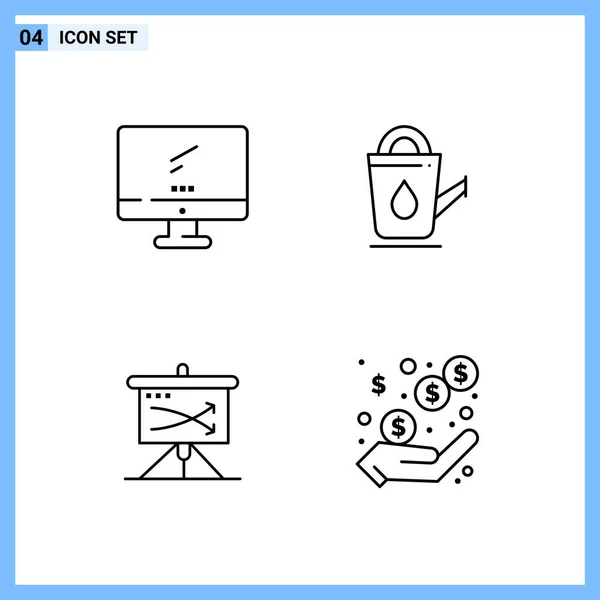 Conjunto Iconos Creativos Universales Simplemente Vector Ilustraciones Para Aplicaciones Web — Vector de stock