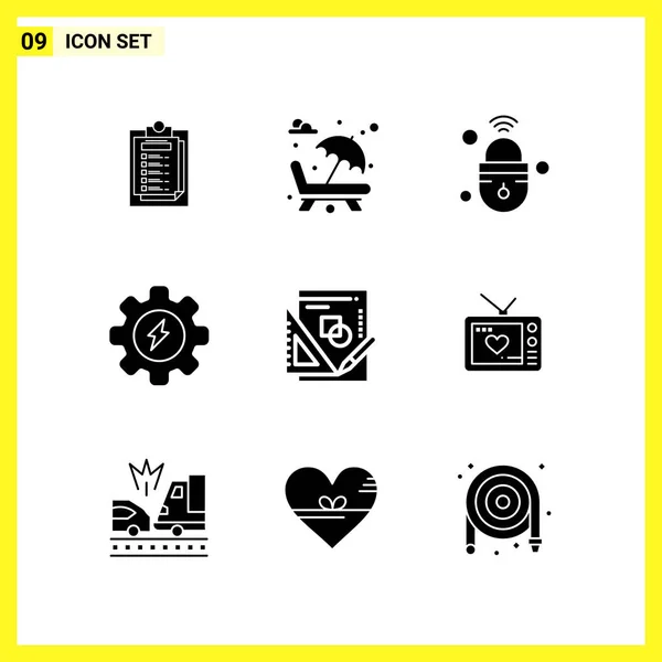 Conjunto Iconos Creativos Universales Simplemente Vector Ilustraciones Para Aplicaciones Web — Archivo Imágenes Vectoriales