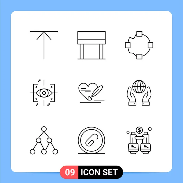 Conjunto Iconos Creativos Universales Simplemente Vector Ilustraciones Para Aplicaciones Web — Vector de stock