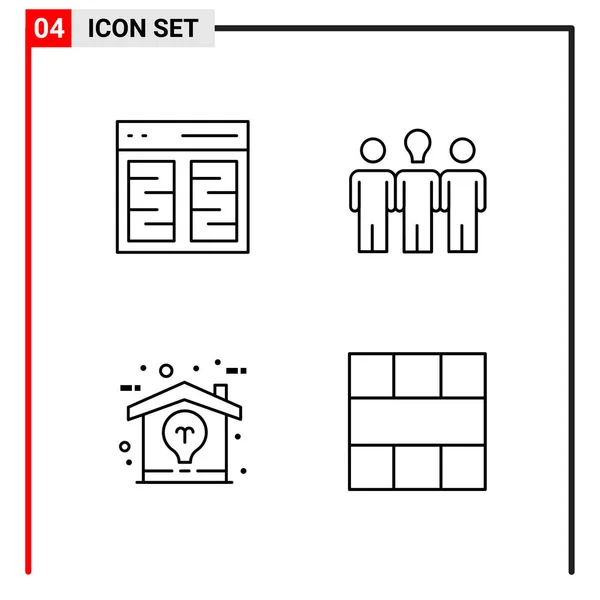 Set Universele Creatieve Iconen Eenvoudig Vectorafbeeldingen Voor Web Mobiele Apps — Stockvector