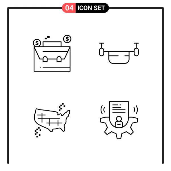 Conjunto Iconos Creativos Universales Simplemente Vector Ilustraciones Para Aplicaciones Web — Archivo Imágenes Vectoriales