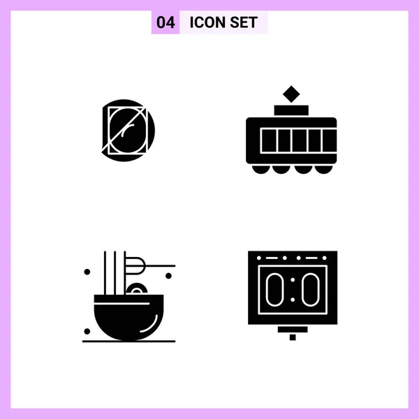 Conjunto Iconos Creativos Universales Simplemente Vector Ilustraciones Para Aplicaciones Web — Archivo Imágenes Vectoriales