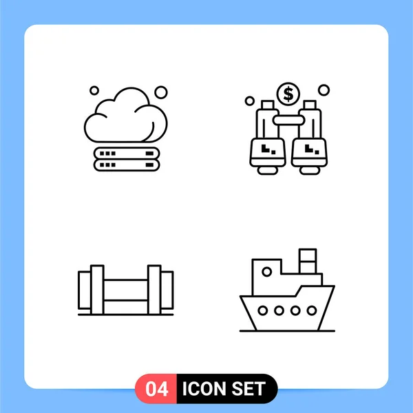 Conjunto Iconos Creativos Universales Simplemente Vector Ilustraciones Para Aplicaciones Web — Vector de stock