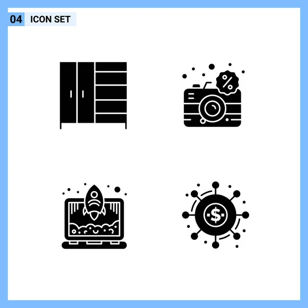 Conjunto Iconos Creativos Universales Simplemente Vector Ilustraciones Para Aplicaciones Web — Vector de stock