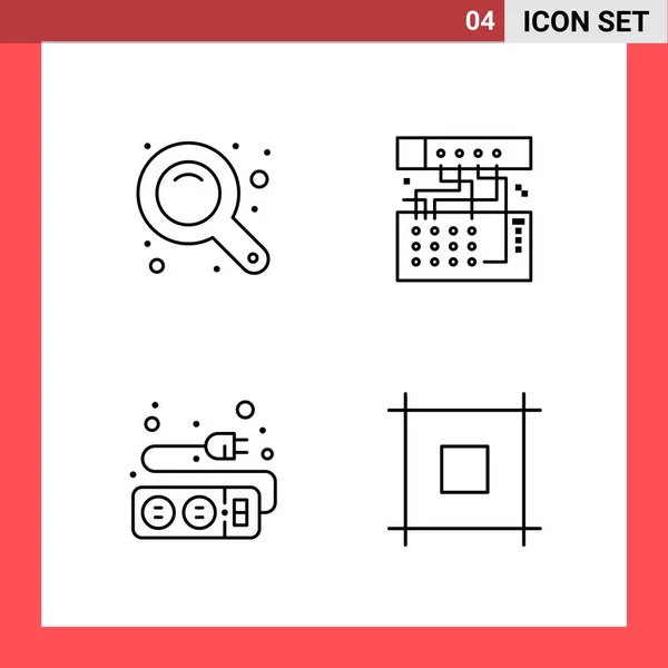 Set Universal Creative Icons Simply Vector Illustrations Web Mobile Apps — Stock Vector