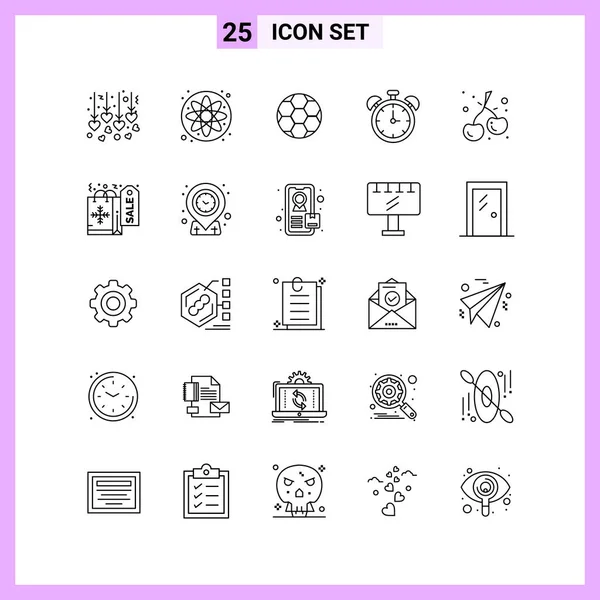 Conjunto Iconos Creativos Universales Simplemente Vector Ilustraciones Para Aplicaciones Web — Archivo Imágenes Vectoriales