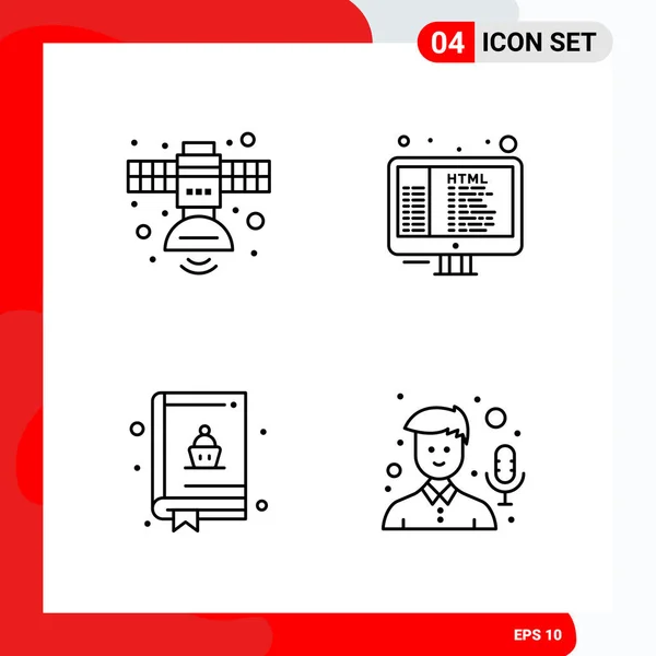 Conjunto Iconos Creativos Universales Simplemente Vector Ilustraciones Para Aplicaciones Web — Vector de stock