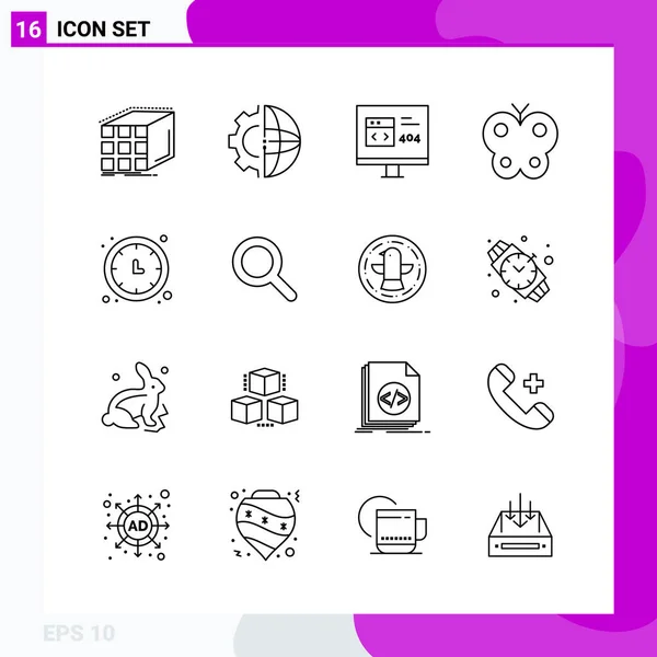 Conjunto Iconos Creativos Universales Simplemente Vector Ilustraciones Para Aplicaciones Web — Vector de stock