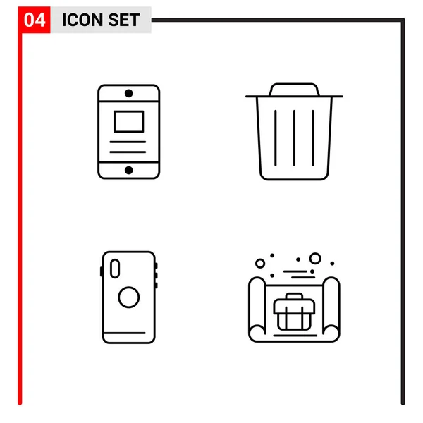 Set Universeller Kreativer Symbole Einfach Vektorillustrationen Für Web Und Mobile — Stockvektor