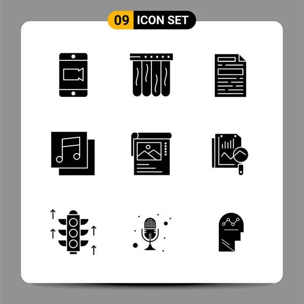 Conjunto Iconos Creativos Universales Simplemente Vector Ilustraciones Para Aplicaciones Web — Archivo Imágenes Vectoriales