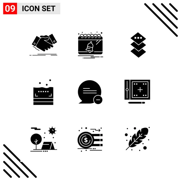 Conjunto Iconos Creativos Universales Simplemente Vector Ilustraciones Para Aplicaciones Web — Archivo Imágenes Vectoriales