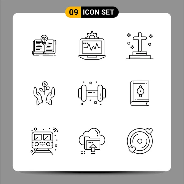 Set Universal Creative Icons Simply Vector Illustrations Web Mobile Apps — Stock Vector