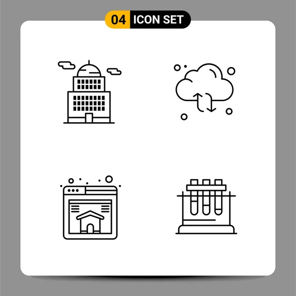 Set Universal Creative Icons Simply Vector Illustrations Web Mobile Apps — Stock Vector