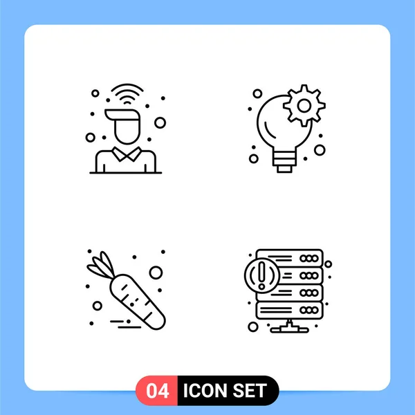 Conjunto Iconos Creativos Universales Simplemente Vector Ilustraciones Para Aplicaciones Web — Vector de stock