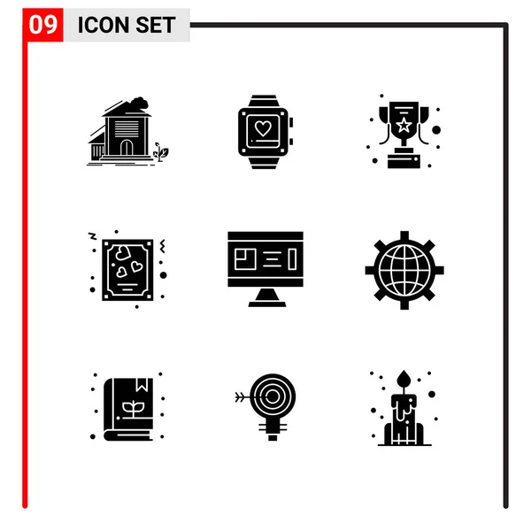 Conjunto Iconos Creativos Universales Simplemente Vector Ilustraciones Para Aplicaciones Web — Archivo Imágenes Vectoriales