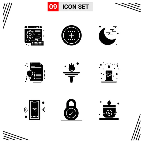 Conjunto Iconos Creativos Universales Simplemente Vector Ilustraciones Para Aplicaciones Web — Vector de stock