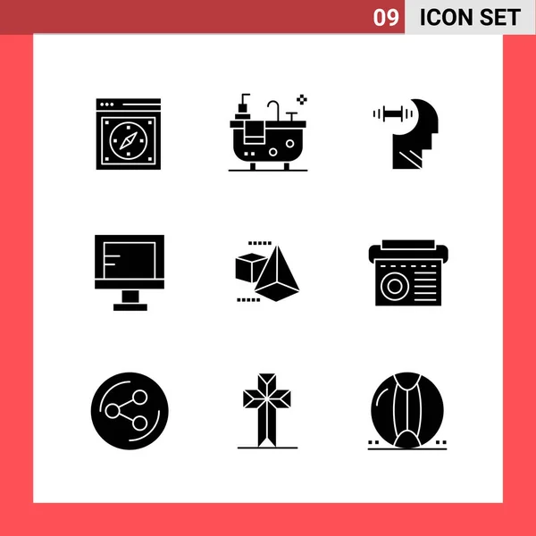 Conjunto Iconos Creativos Universales Simplemente Vector Ilustraciones Para Aplicaciones Web — Archivo Imágenes Vectoriales