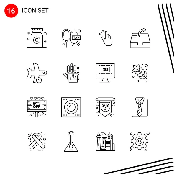 Conjunto Iconos Creativos Universales Simplemente Vector Ilustraciones Para Aplicaciones Web — Archivo Imágenes Vectoriales