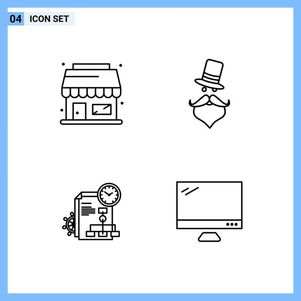 Set of 25 Universal Business Icons Vector — Stock Vector