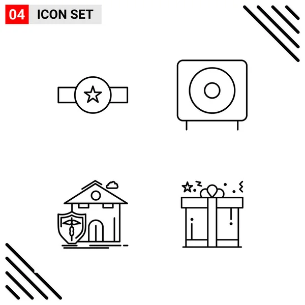 Set Universal Creative Icons Simply Vector Illustrations Web Mobile Apps — Stock Vector