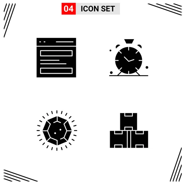 Conjunto Iconos Creativos Universales Simplemente Vector Ilustraciones Para Aplicaciones Web — Archivo Imágenes Vectoriales