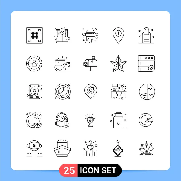 Conjunto Iconos Creativos Universales Simplemente Vector Ilustraciones Para Aplicaciones Web — Vector de stock