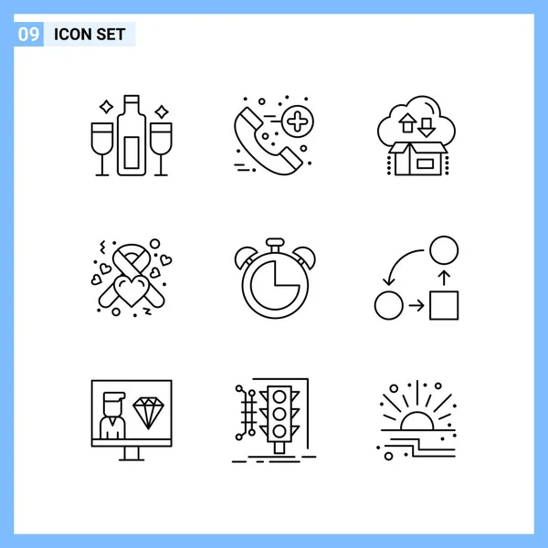 Set Universal Creative Icons Simply Vector Illustrations Web Mobile Apps — Stock Vector