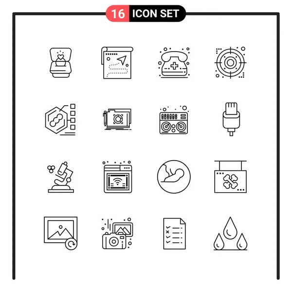 Conjunto Iconos Creativos Universales Simplemente Vector Ilustraciones Para Aplicaciones Web — Archivo Imágenes Vectoriales